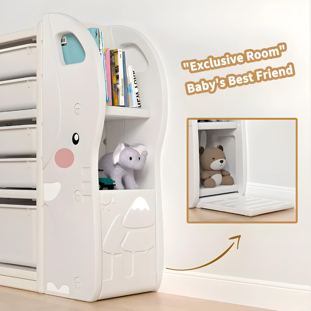 HDPE Elephant Design Large Capacity Baby & Kids Toy/Gadget Storage