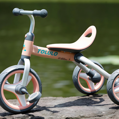 Multi-Functional 3-in-1 Kids Tricycle, Balance Bike, and Bike