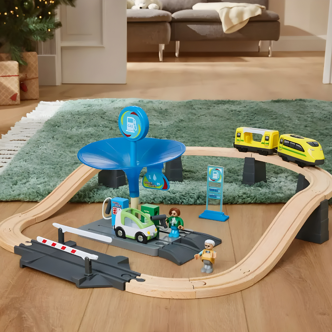 Playtive Train Set With Petrol Station 26 Pieces 3y+