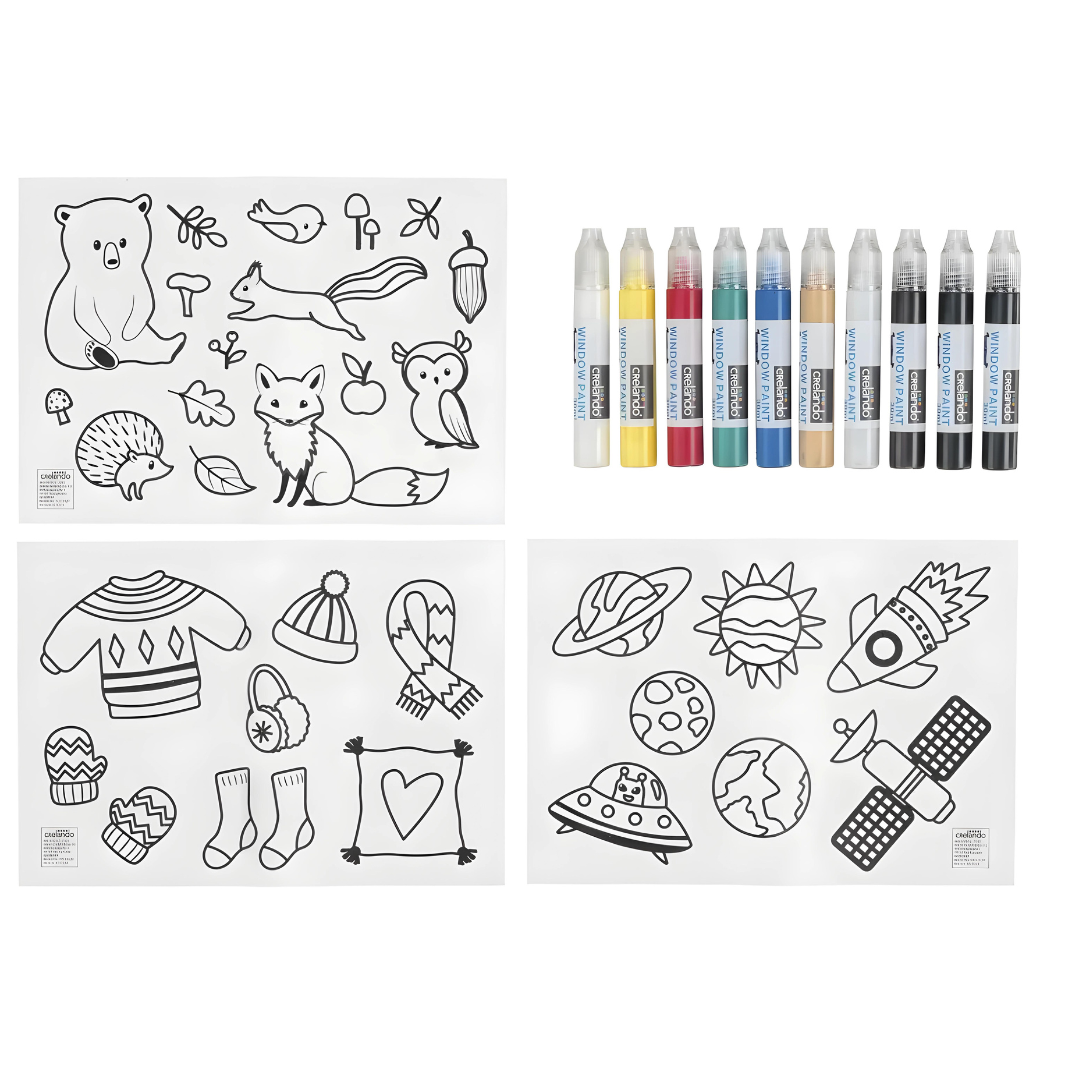 Crelando Window Art Kit 15 Pieces