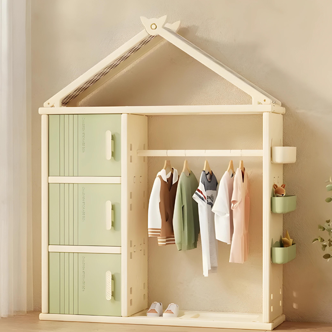 Eco-protection HDPE Children's Storage cabinet + wardrobe