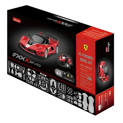 Ferrari FXX-K EVO RC Car DIY Assembly Building Kit with Remote by RASTAR