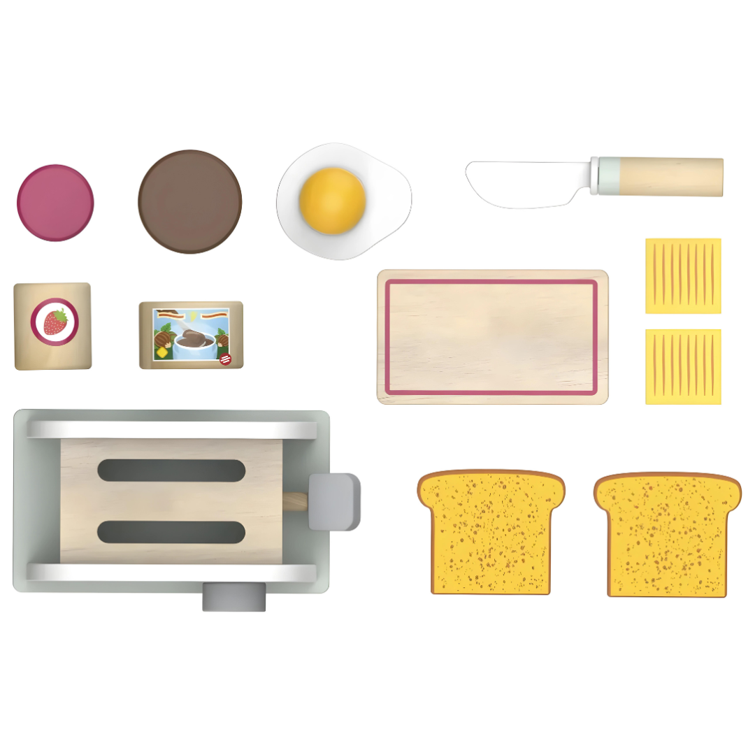 Playtive Wooden Kitchen Toaster Or Coffee Machine Set