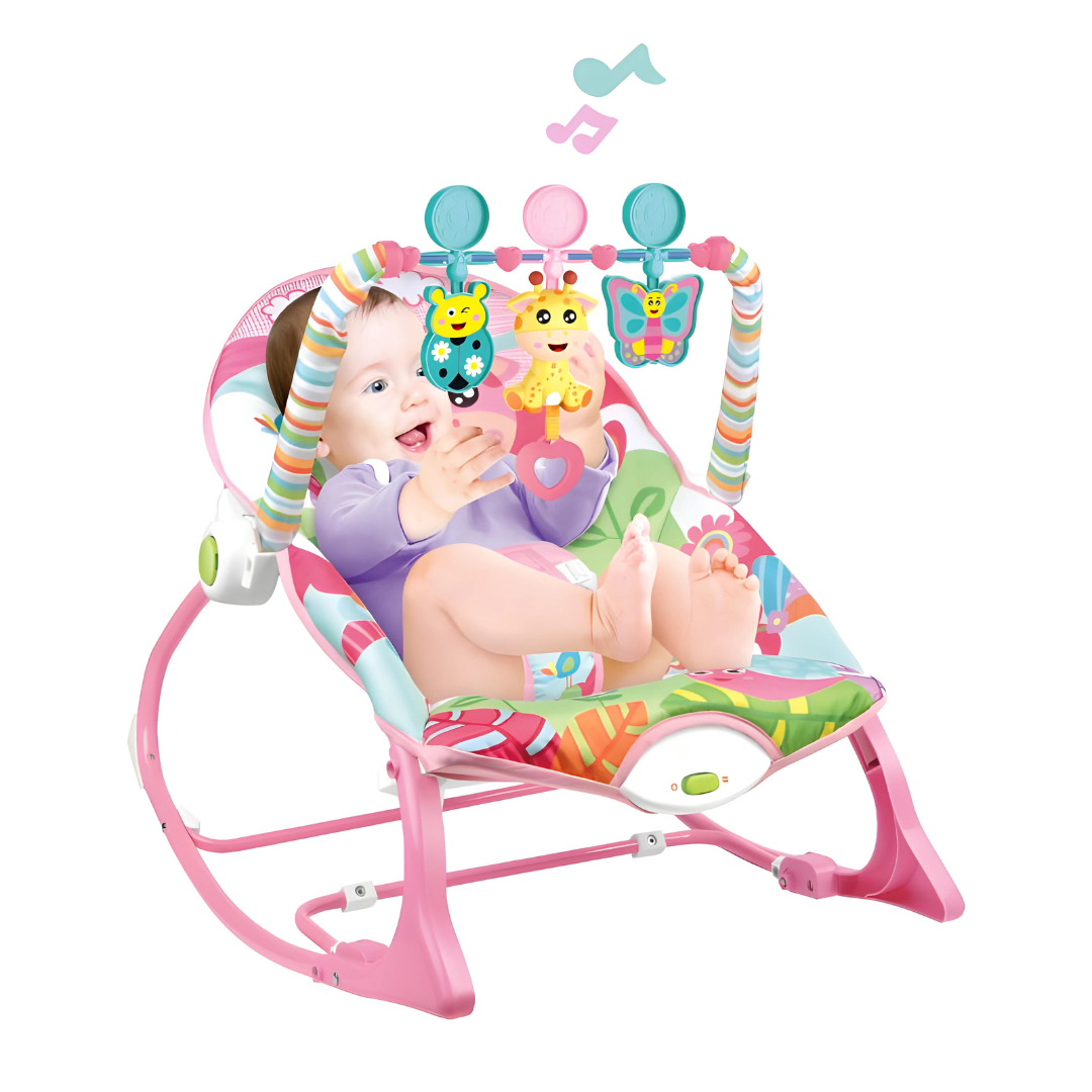 Blue Or Pink Infant To Toddler I-Baby Rocker/Bouncer - Owl Design