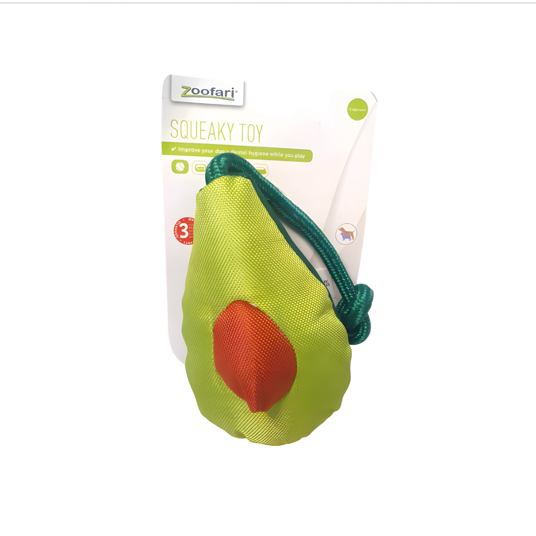 ZOOFARI Squeaky Dog Toy Avocado Or Hot-Dog