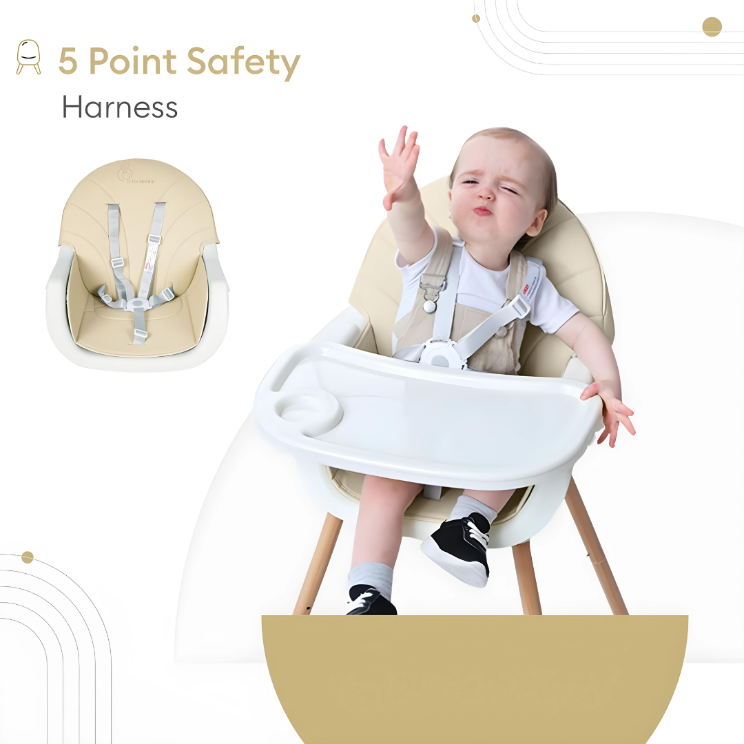 2-in-1 Baby High Chair With Steel Legs