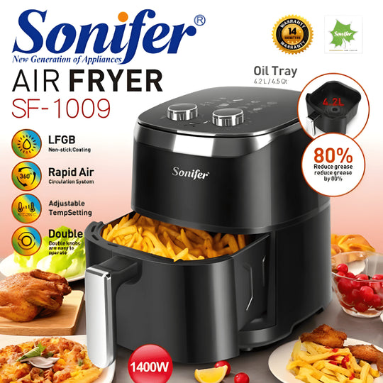 1400W 4,2L Airfryer met regelbare temperatuur SF-1009