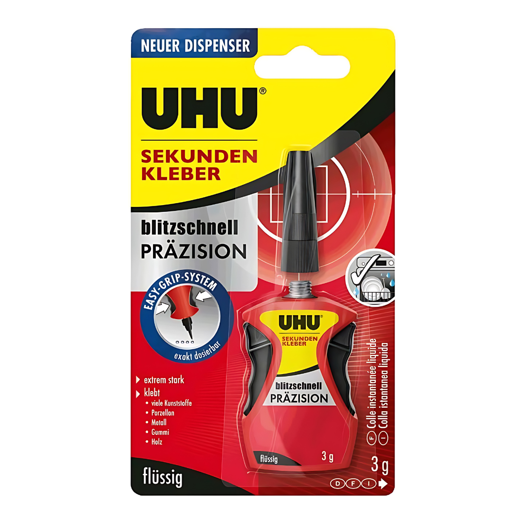 UHU Super Glue Instant Precision, 3g with Easy Grip System