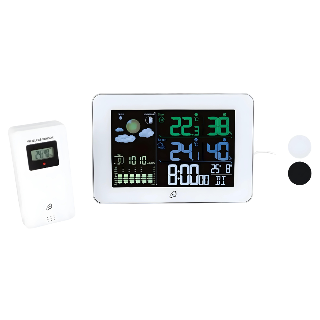 AURIOL Radio-controlled weather station Black Or White