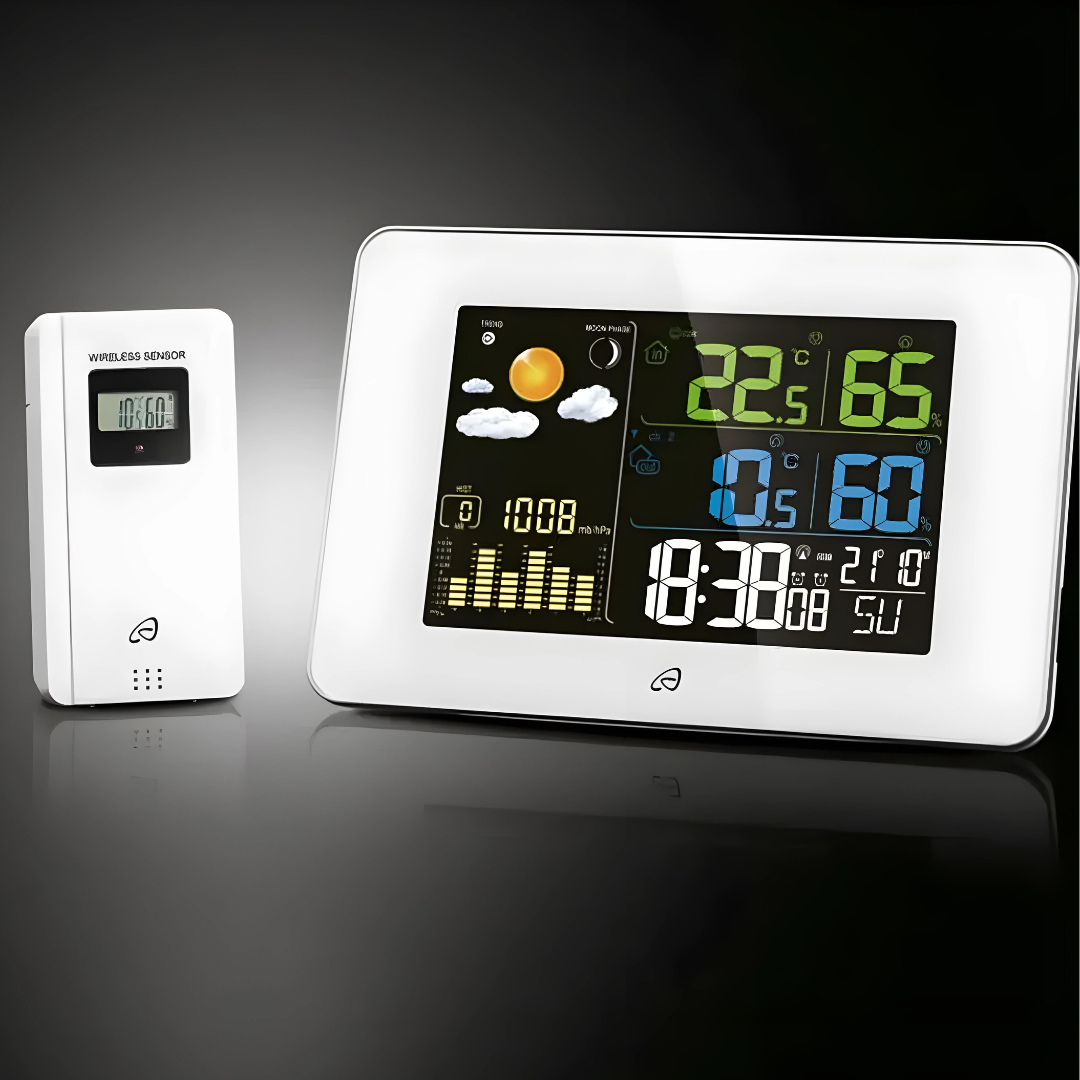 AURIOL Radio-controlled weather station Black Or White