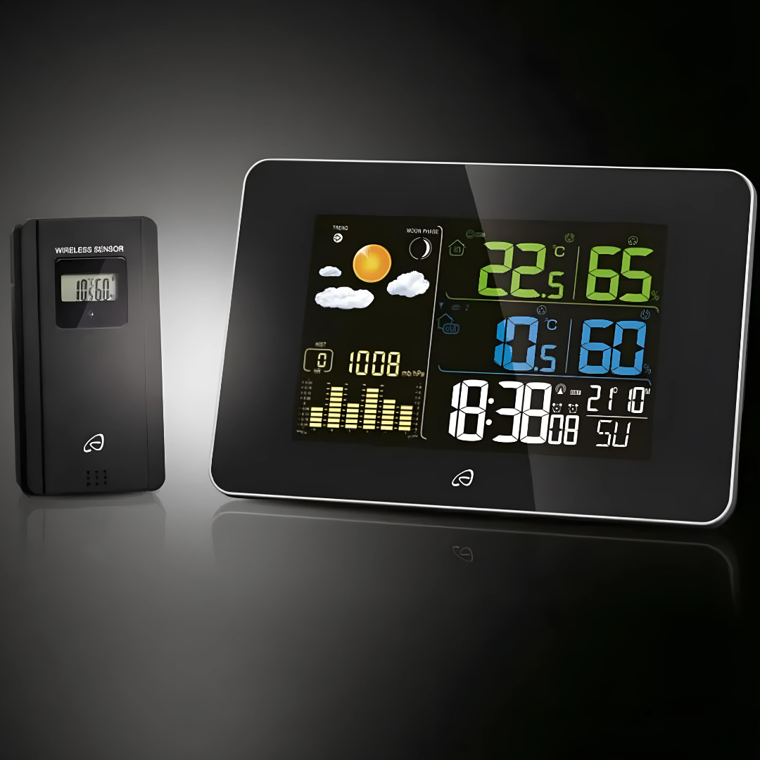 AURIOL Radio-controlled weather station Black Or White