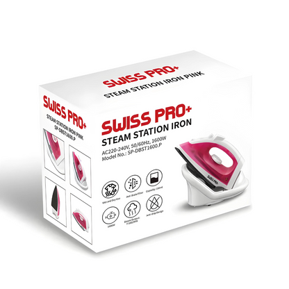 Swiss PRO+ Steam Station Iron Pink 1600W