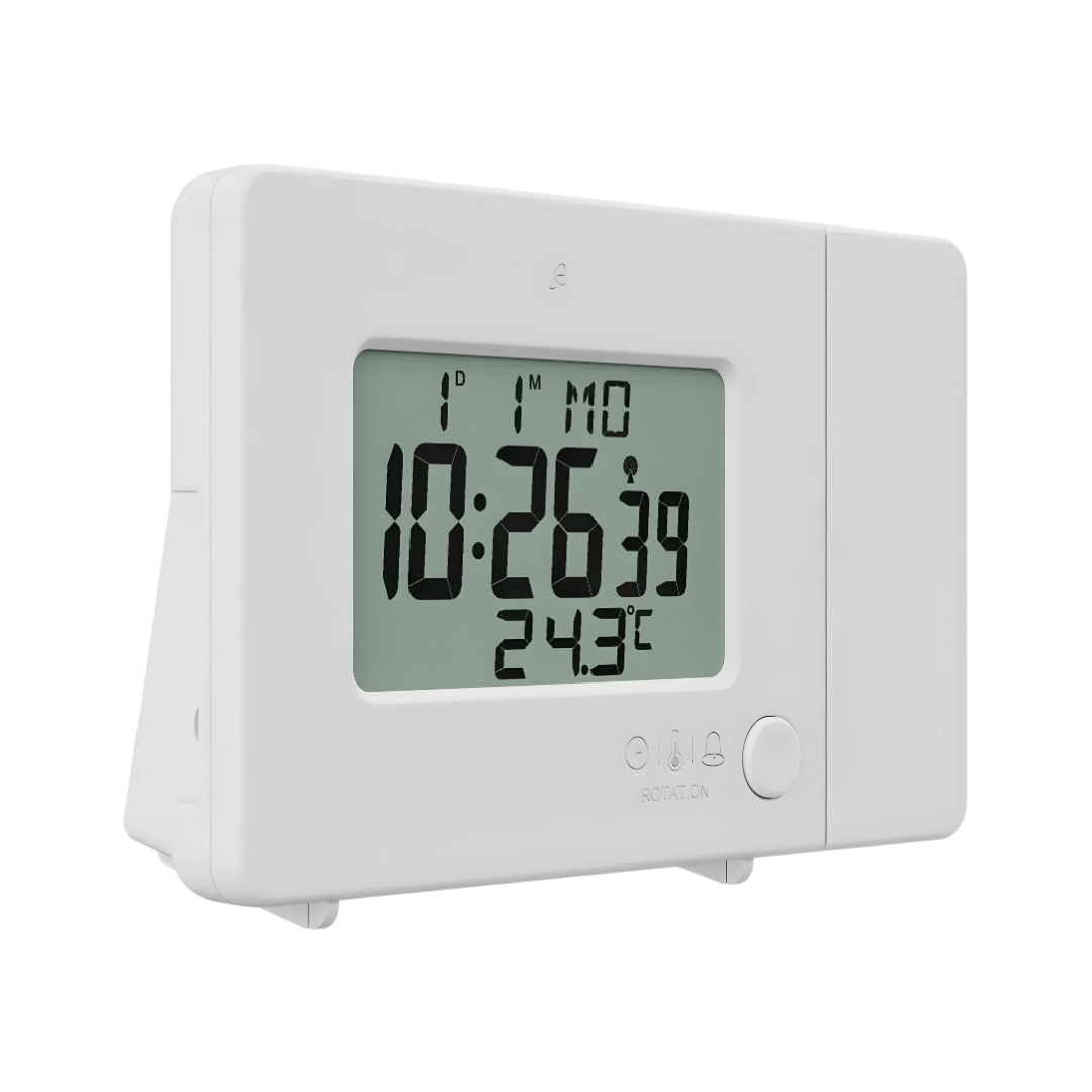 Silvercrest Radio Controlled Projection Alarm Clock White