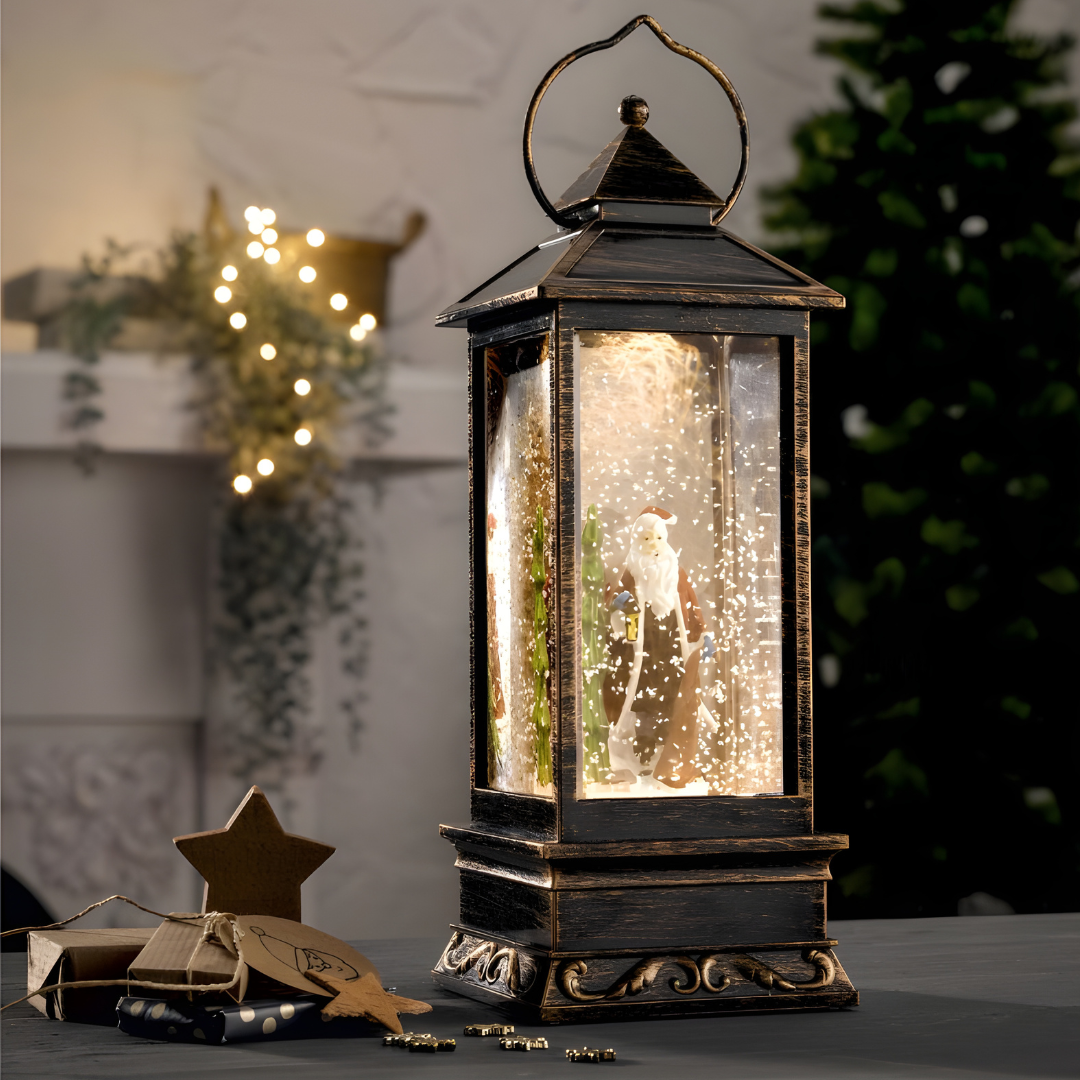 Livarno home LED lantern With Snow Globe Function