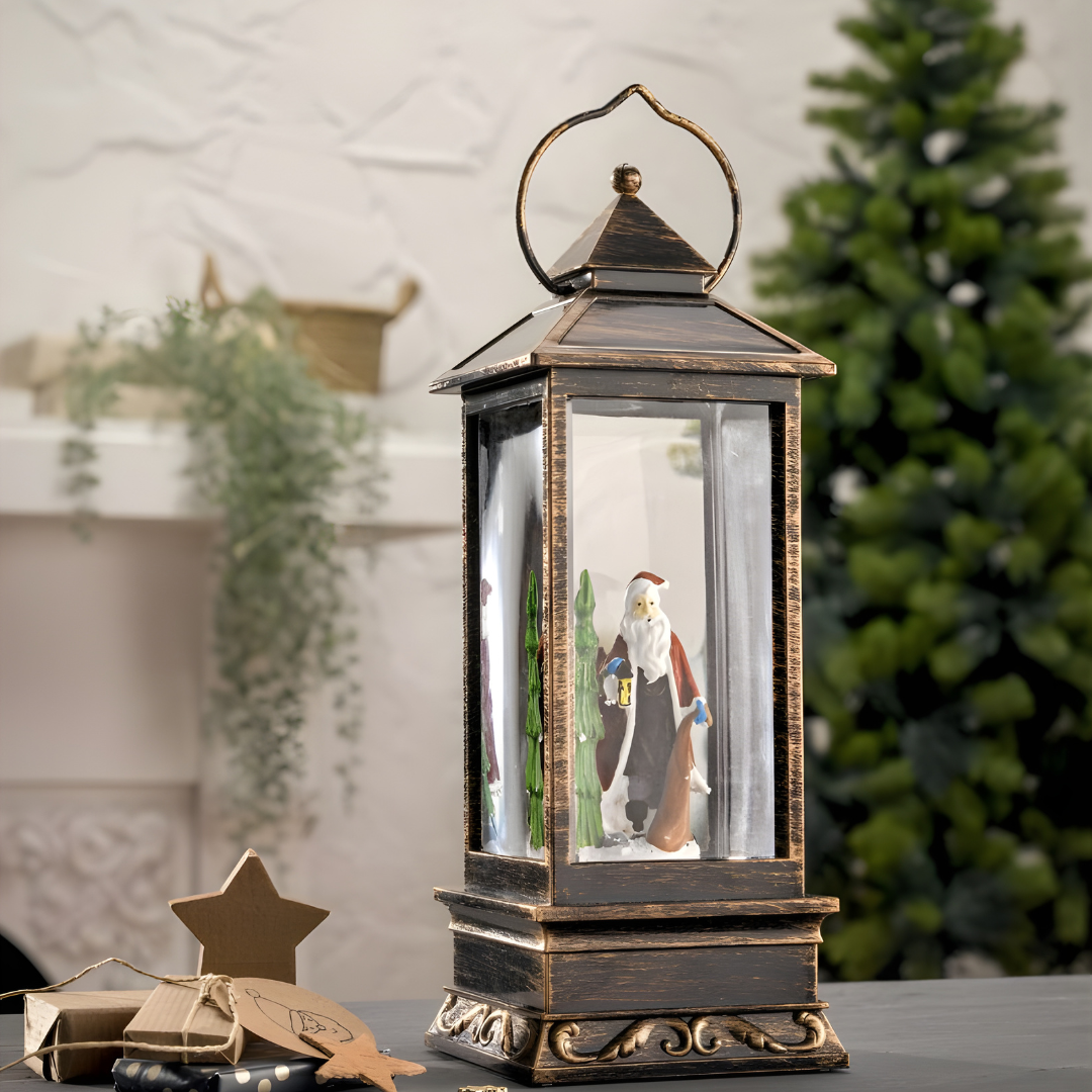 Livarno home LED lantern With Snow Globe Function