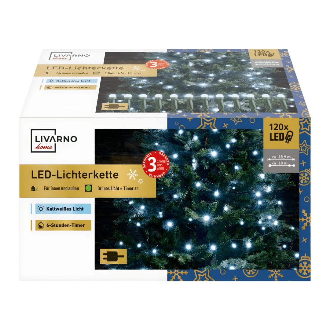 Livarno Home LED Light Chain 120 LEDs | European Household | Lebanon