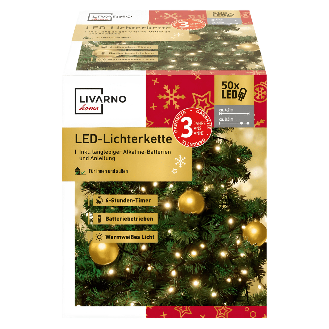 Livarno Home LED Chain with 50 Lights Battery-Powered | Lebanon