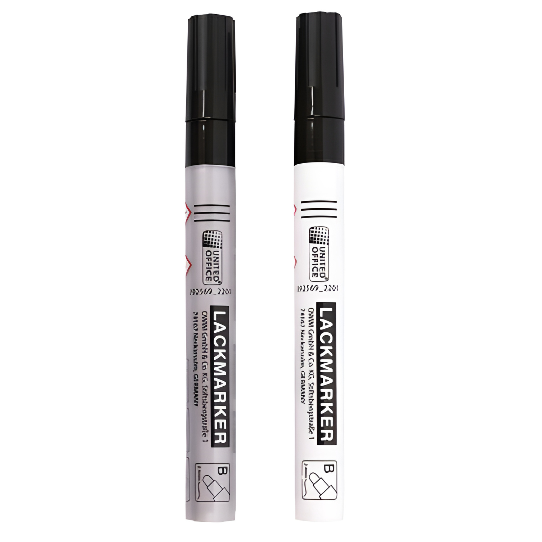 United Office Waterproof SET OF 2x Waterproof Marker Wood Glass Plastic