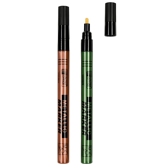 Office Metallic Markers Copper & Green Set|European Household |Lebanon