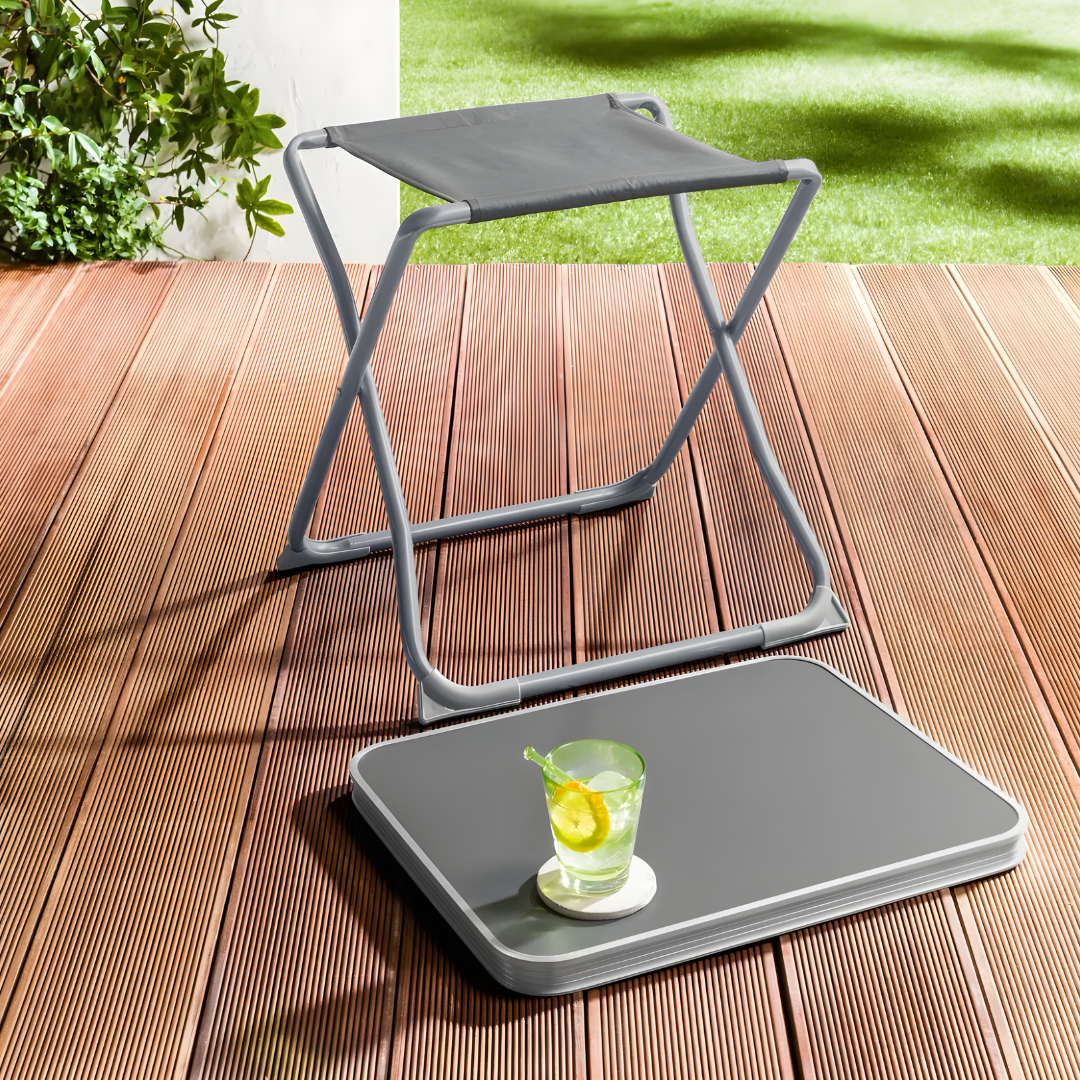 Livarno Home 2-In-1 Folding Stool And Table