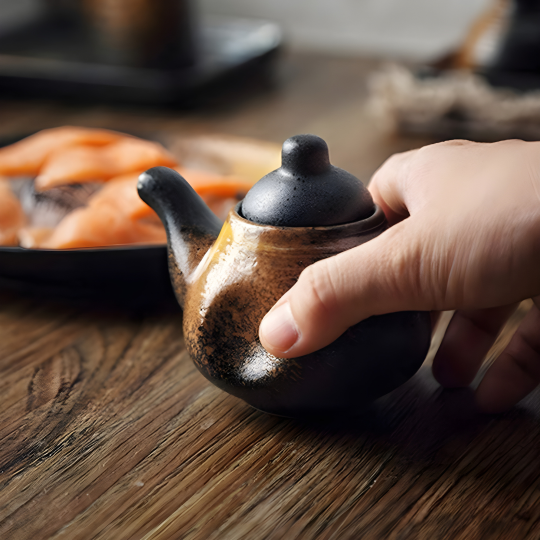 Elegant Japanese Retro Ceramic Seasoning Set With Tray