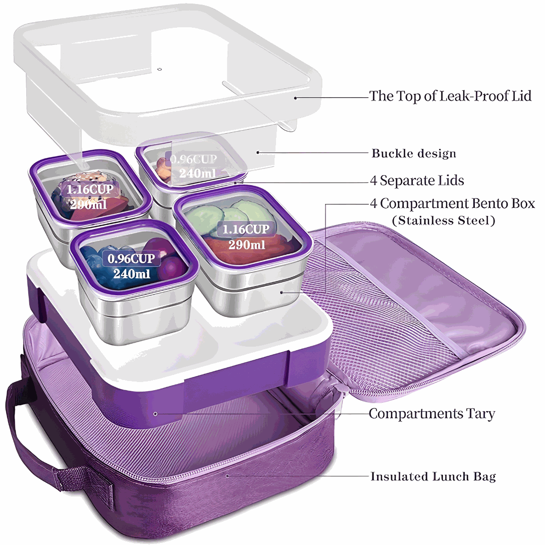 Bento Lunch Box with Insulated Bag | European Household