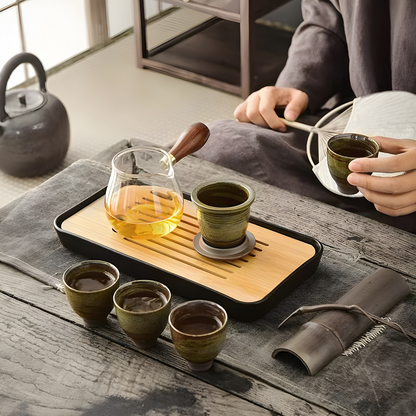 Elegant Japanese Tea Set with Tray 325ML