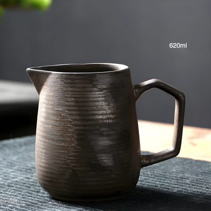 Premium Handmade Stoneware Coffee Jug, 620ml European Design