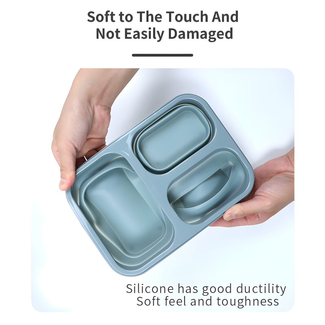 Kids Collapsible BPA-Free Silicone Lunch Box