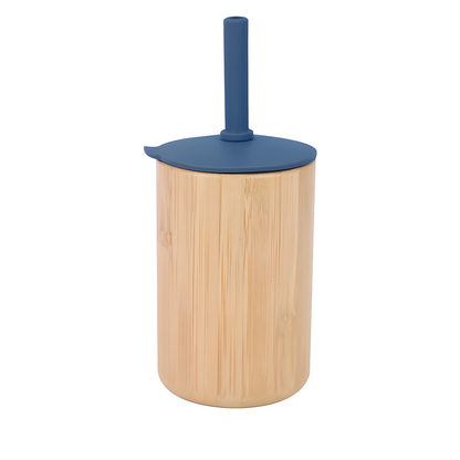 BPA-Free Bamboo Sippy Cup with Silicone Straw 150ML