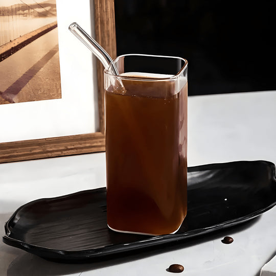 Koffiemok van hoogwaardig helder borosilicaatglas, 400 ml of 500 ml