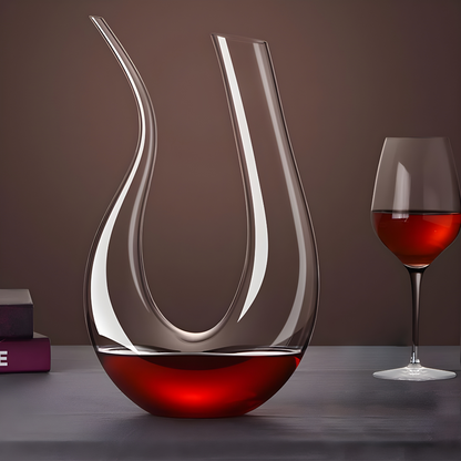 Premium 1200ml Handmade Lead-Free Crystal Wine Decanter