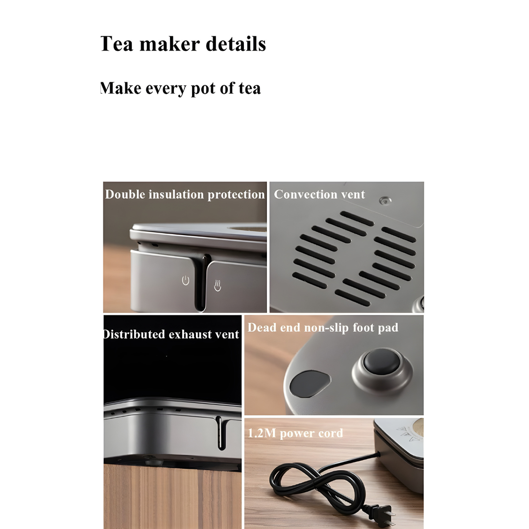 Premium Glass Tea Kettle with Intelligent Heating 1000w