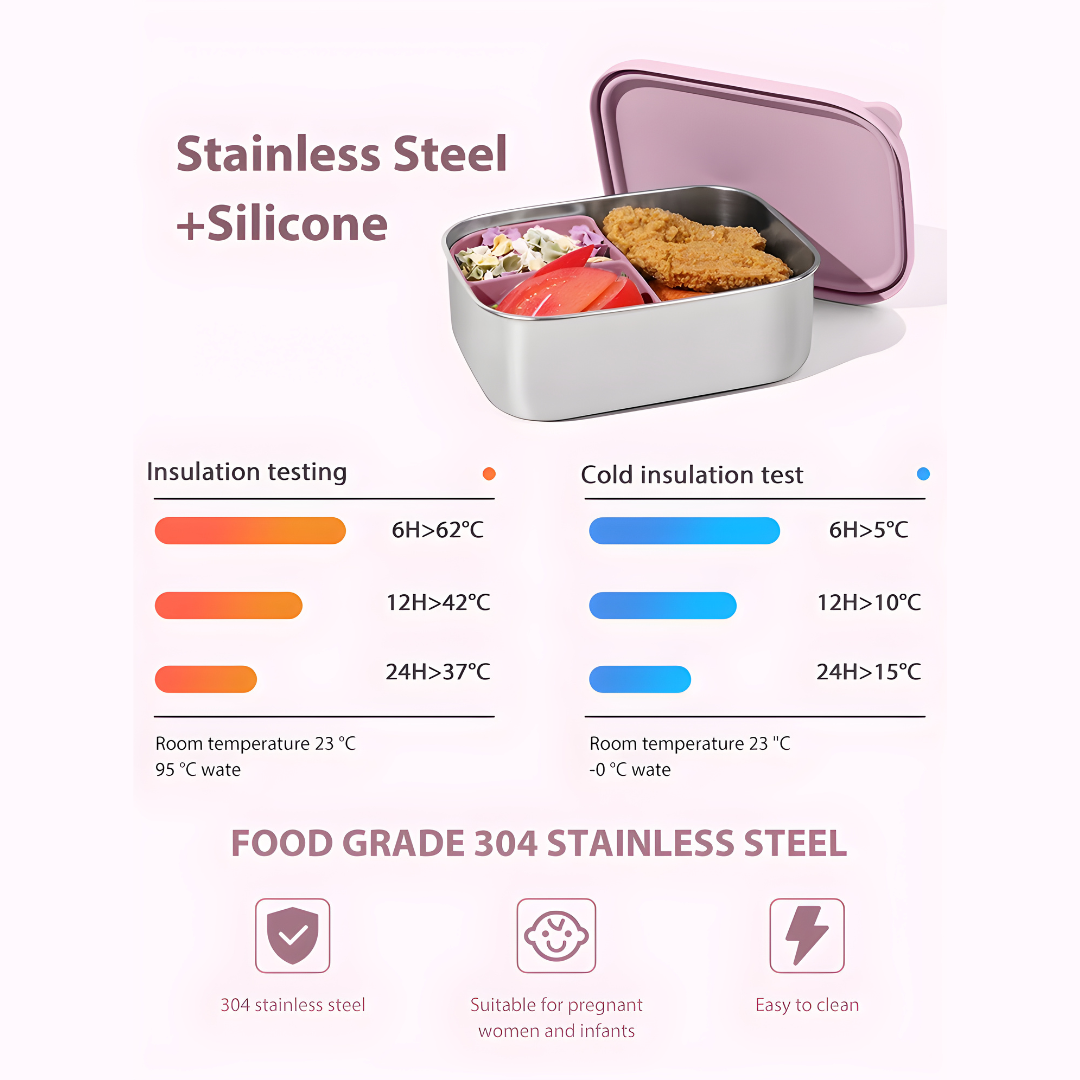 Leakproof Stainless Steel Kids Bento Box