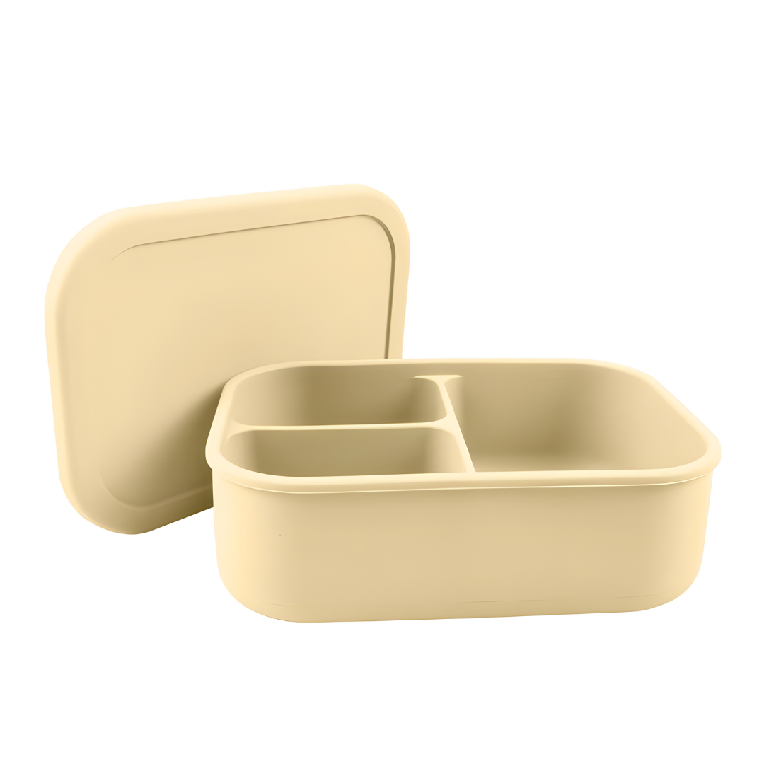 BPA-Free Kids 3-Compartment Silicone Bento Box