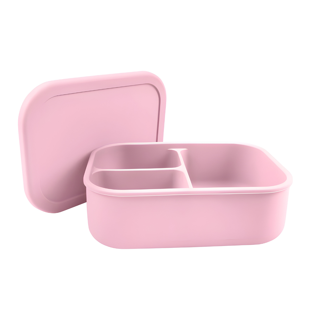 BPA-Free Kids 3-Compartment Silicone Bento Box