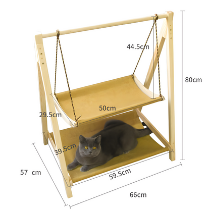 سرير أرجوحة داخلي للقطط مناسب لجميع المواسم