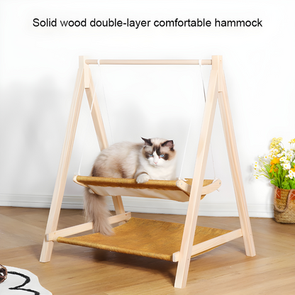 All-Season Indoor Cat Swing Hammock Bed