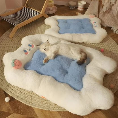 Plush Cotton Pet Bed for Cozy Comfort