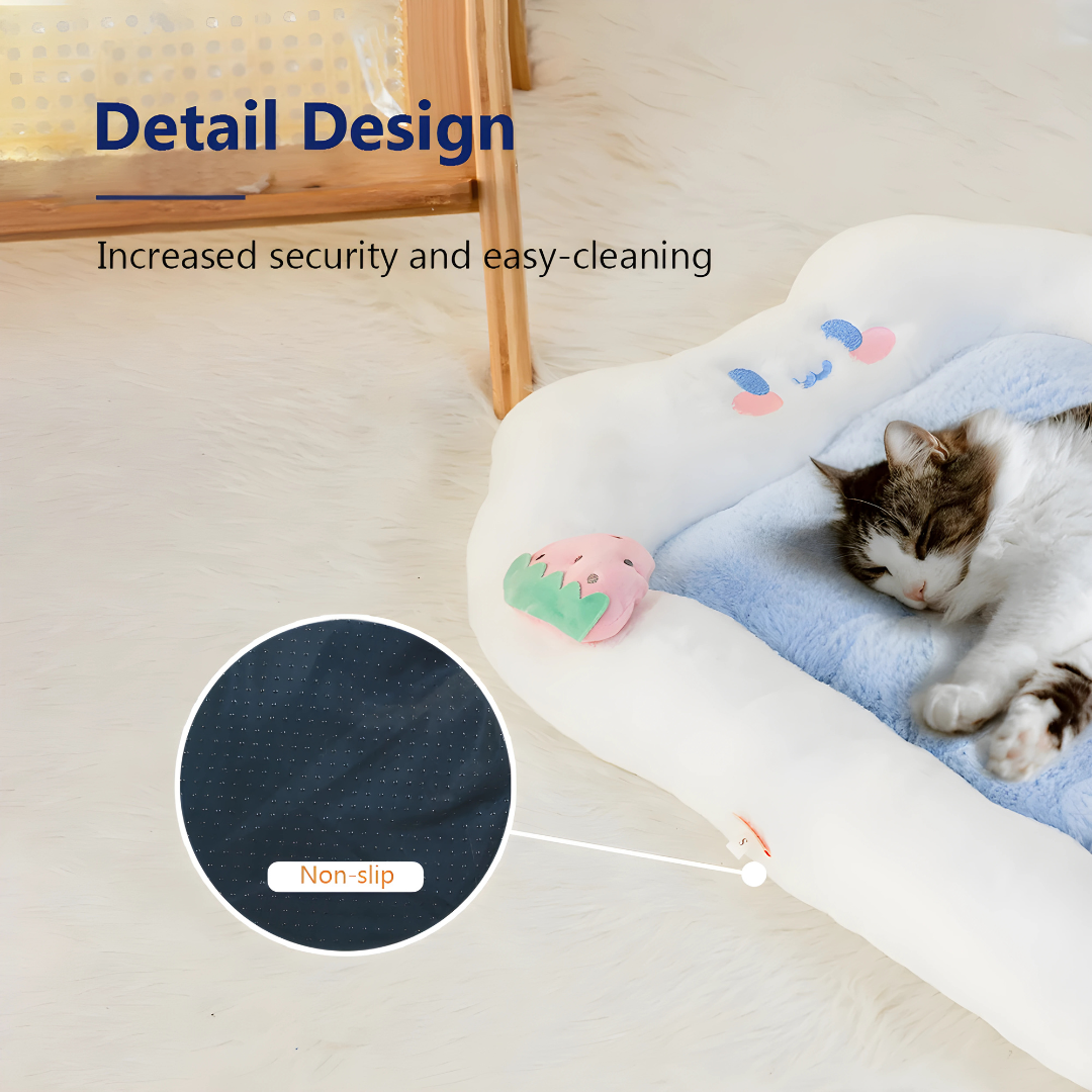 Plush Cotton Pet Bed for Cozy Comfort