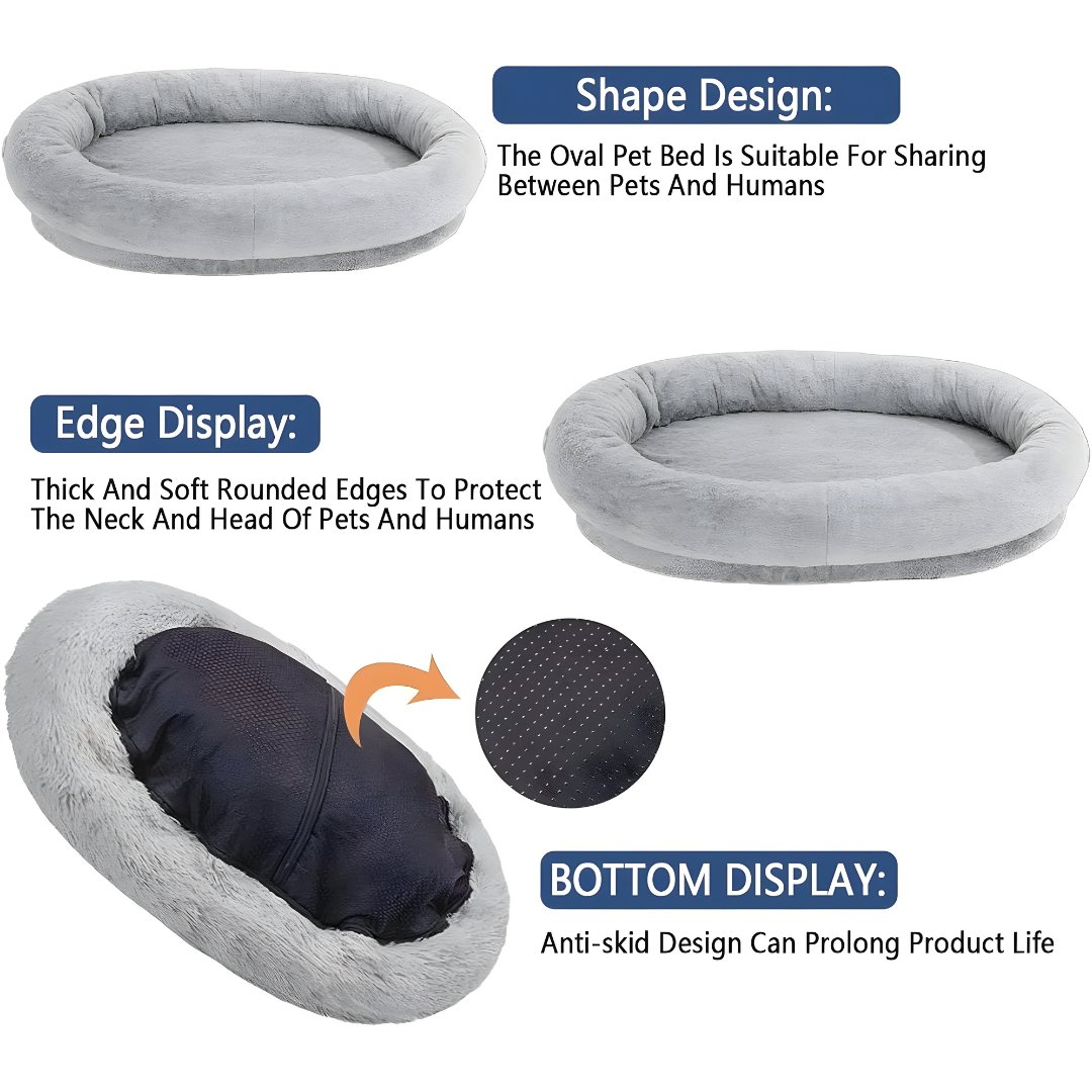 Premium Orthopedic Human Dog Bed with Plush Comfort