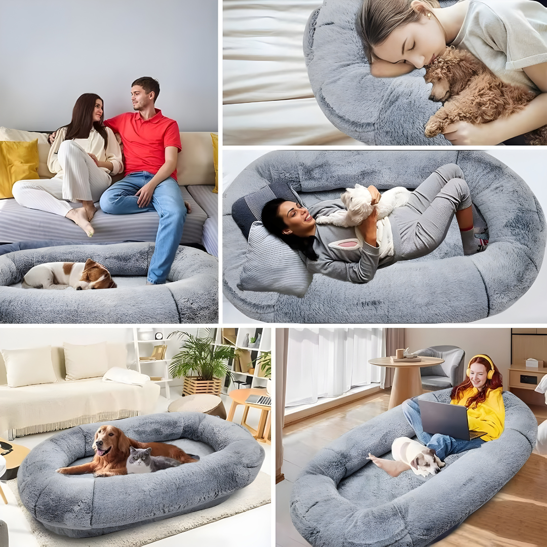 Premium Orthopedic Human Dog Bed with Plush Comfort