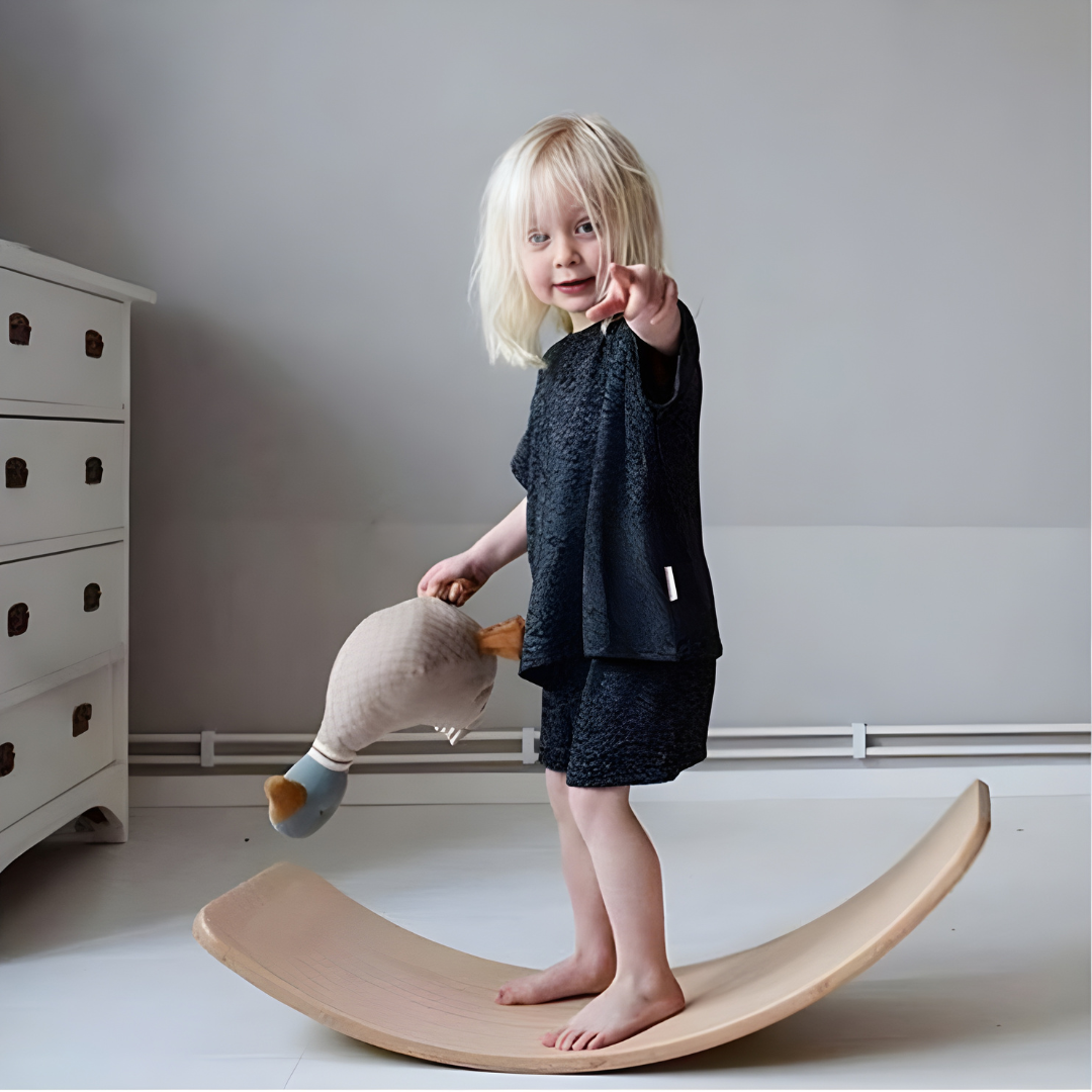 Curved Wooden Multi-Function Balance Board