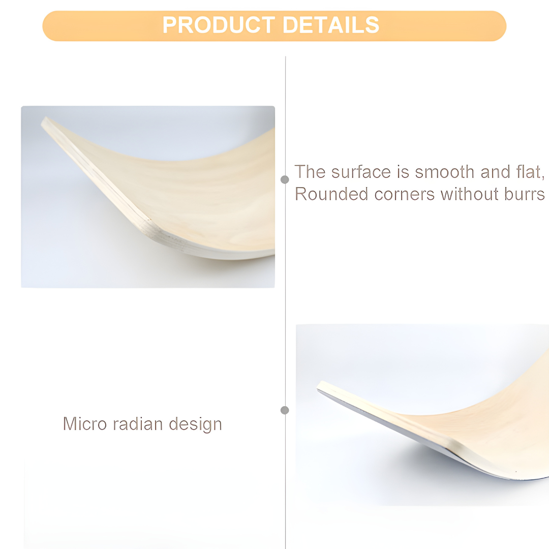 Curved Wooden Multi-Function Balance Board