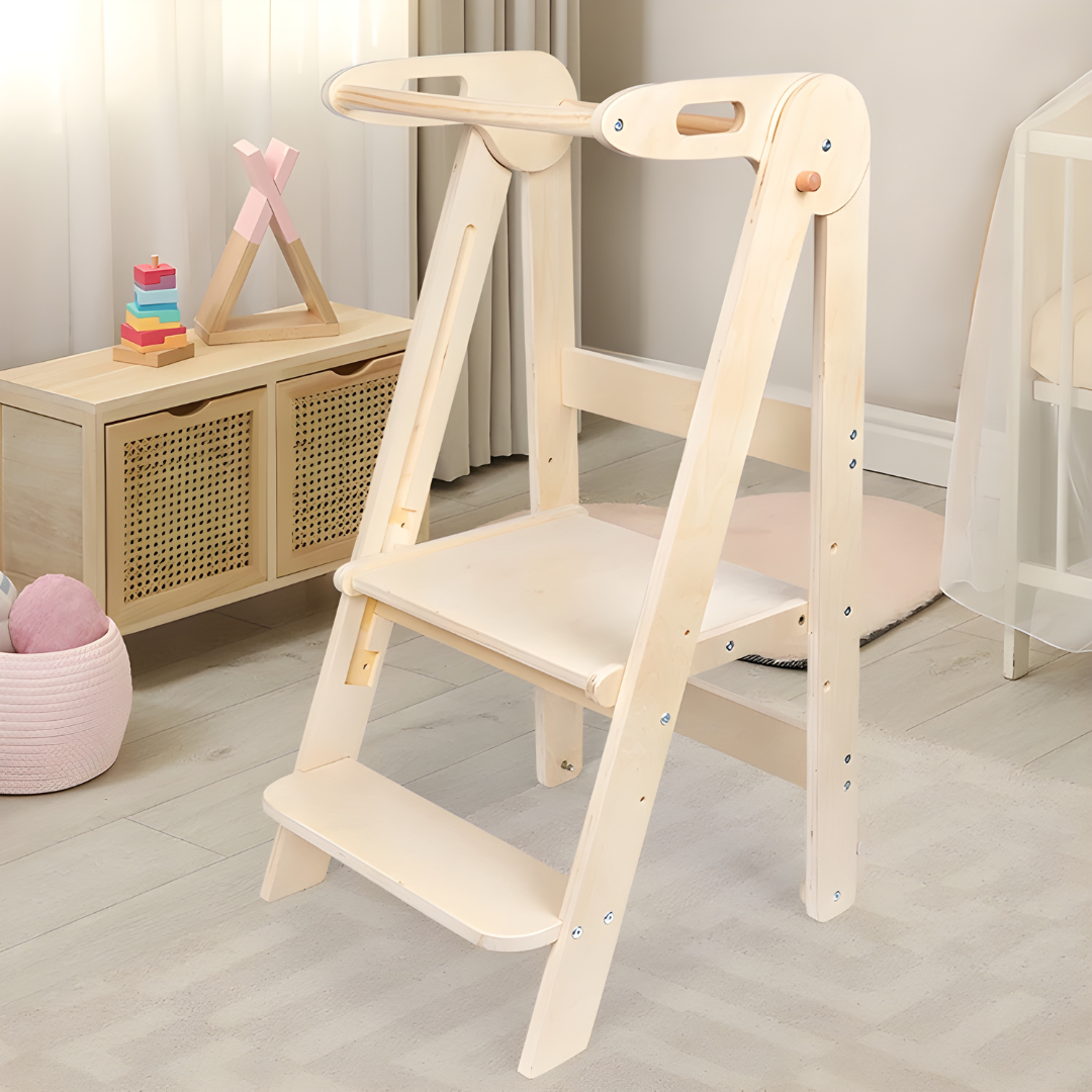 Montessori Adjustable Wooden Kids Helper Tower