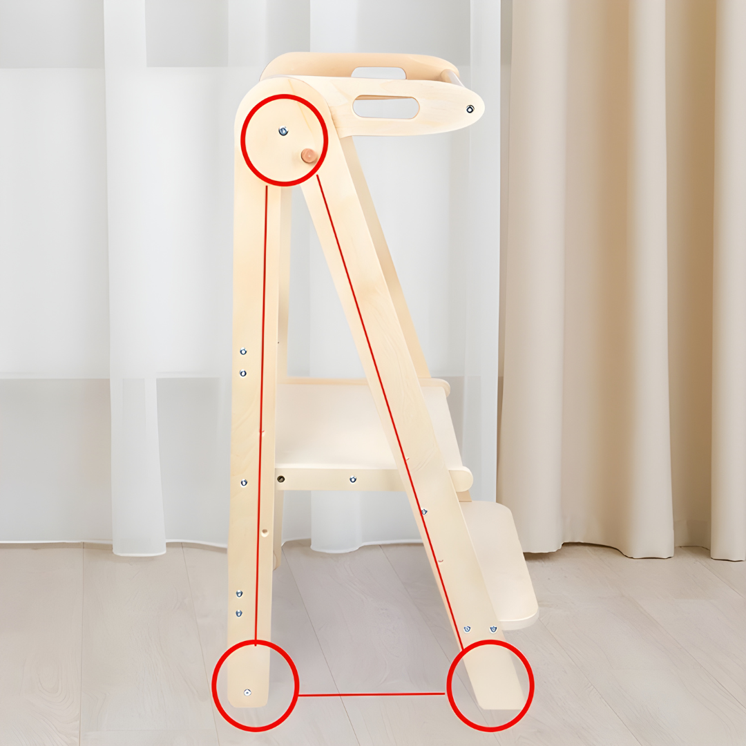 Montessori Adjustable Wooden Kids Helper Tower