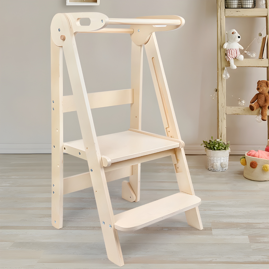 Montessori Adjustable Wooden Kids Helper Tower