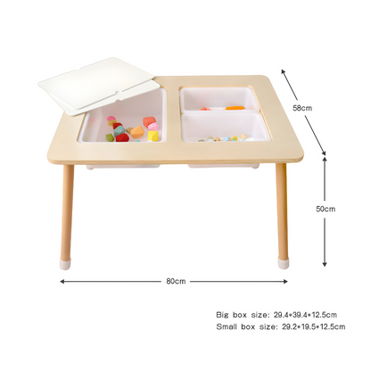 Montessori Birch Wooden Sensory Multi-Activity Table