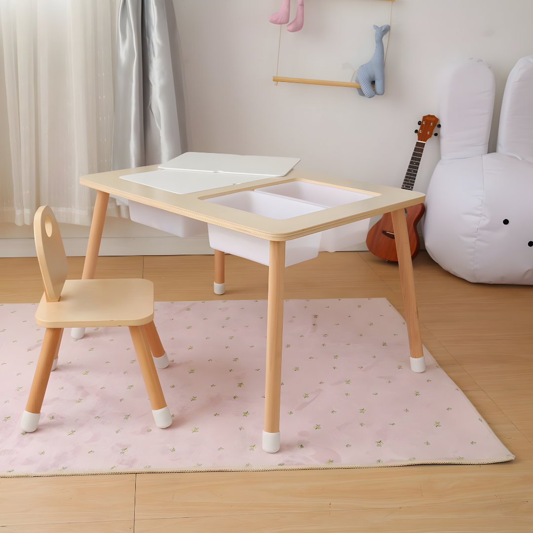 Montessori Birch Wooden Sensory Multi-Activity Table