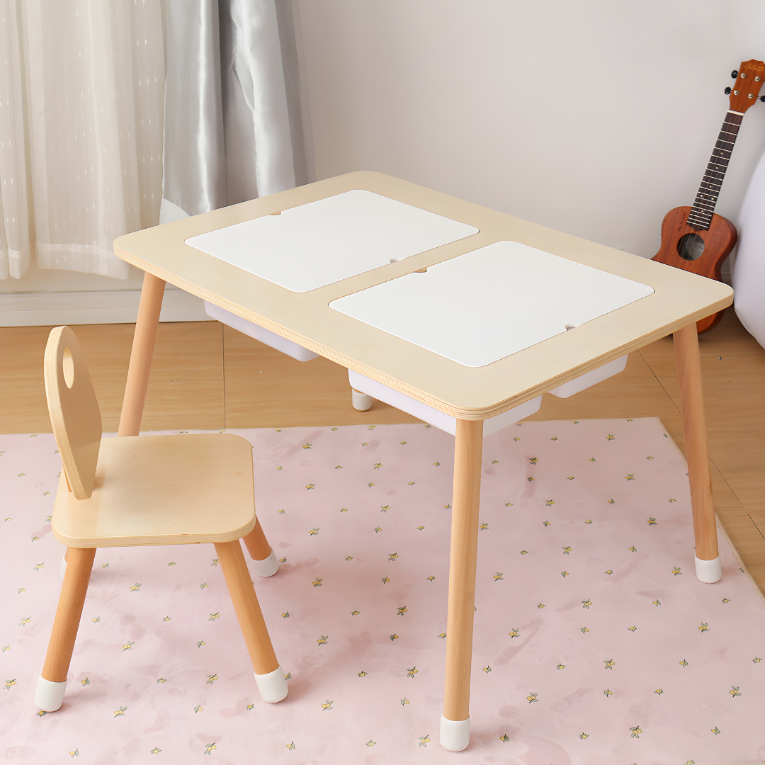 Montessori Birch Wooden Sensory Multi-Activity Table